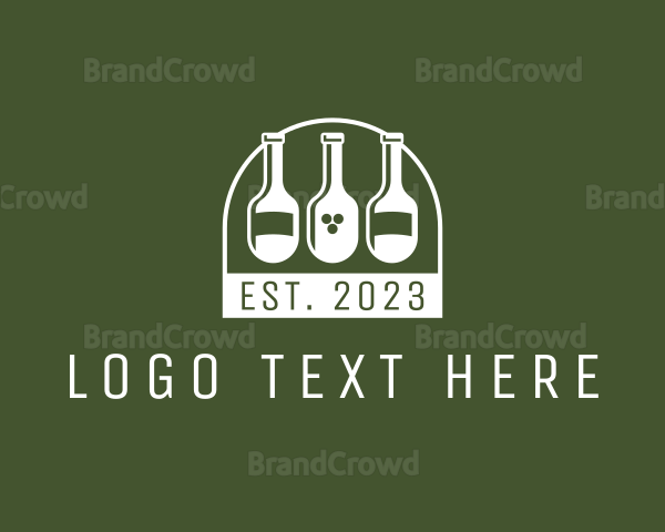 Bar Wine Bottles Logo