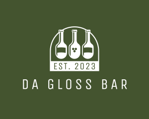 Bar Wine Bottles logo design