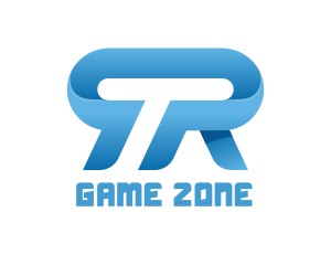 Blue T & R logo design