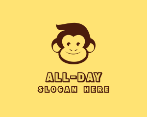 Happy Monkey Face Logo