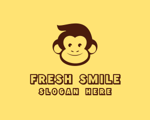 Happy Monkey Face logo design