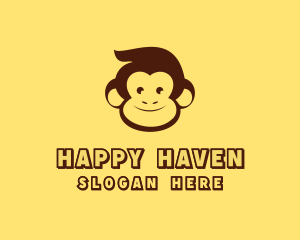 Happy Monkey Face logo design