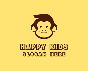 Happy Monkey Face logo design