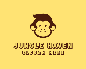 Happy Monkey Face logo design