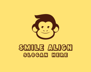 Happy Monkey Face logo design