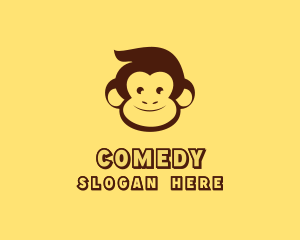 Animal - Happy Monkey Face logo design