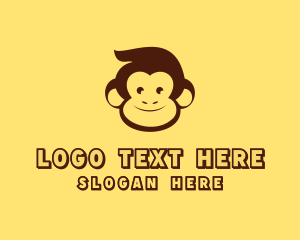 Smile - Happy Monkey Face logo design