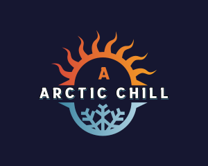 Hot Cold HVAC logo design