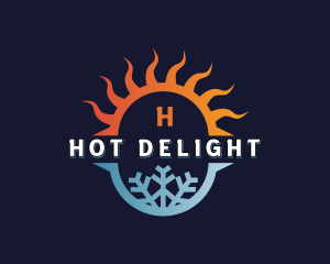 Hot Cold HVAC logo design