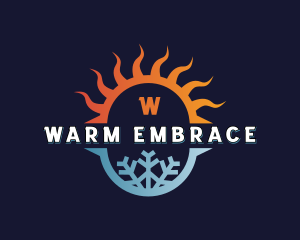 Hot Cold HVAC logo design