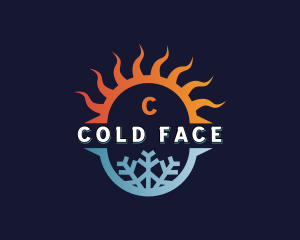 Hot Cold HVAC logo design