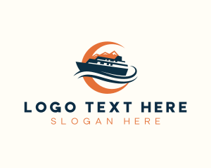 Island - Marine Boat Cruise logo design