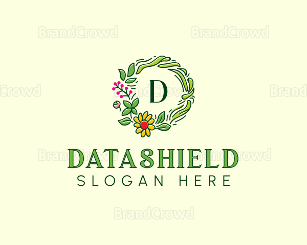 Floral Wreath Decor Logo