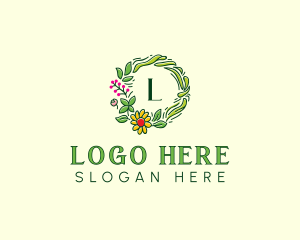 Studio - Floral Wreath Decor logo design