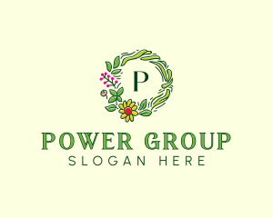Playful - Floral Wreath Decor logo design