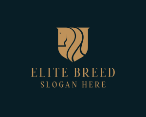 Stallion Horse Shield logo design