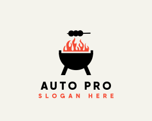 Roast - Barbecue Fire Grill logo design