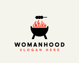 Roast - Barbecue Fire Grill logo design