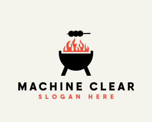 Chef - Barbecue Fire Grill logo design