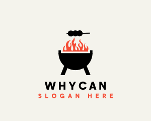 Hot - Barbecue Fire Grill logo design