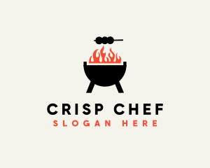 Barbecue Fire Grill logo design