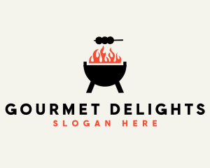 Barbecue Fire Grill logo design