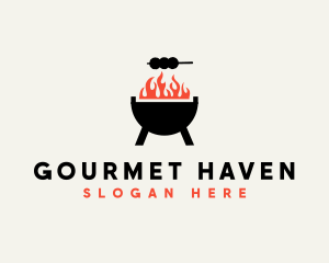 Barbecue Fire Grill logo design