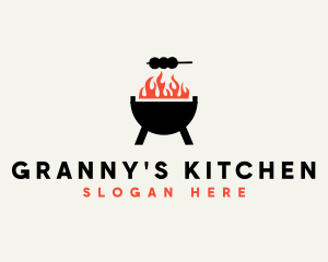 Barbecue Fire Grill logo design