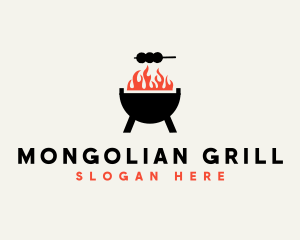 Barbecue Fire Grill logo design