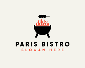 Barbecue Fire Grill logo design