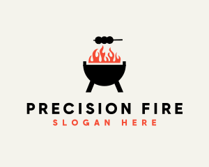 Barbecue Fire Grill logo design