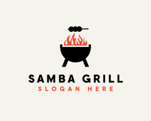 Barbecue Fire Grill logo design