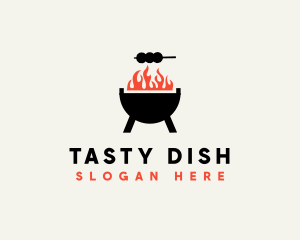 Barbecue Fire Grill logo design