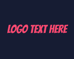 Superhero - Fun Party Text Wordmark logo design
