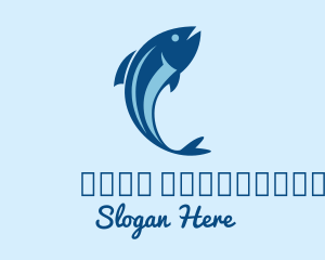 Blue Tuna Fish  Logo