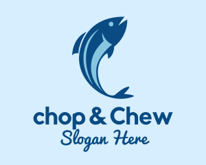 Blue Tuna Fish  Logo