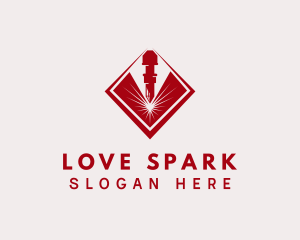 Metalwork Laser Spark logo design