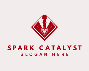 Metalwork Laser Spark logo design