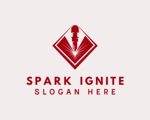 Metalwork Laser Spark logo design