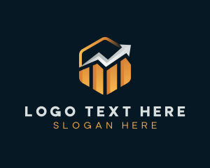 Invest - Graph Growth Investor logo design