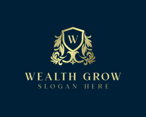 Royal Luxury Ornament Shield logo design