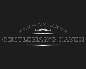 Mustache Grooming Barbershop  logo design