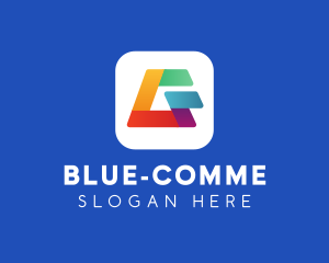 Multicolor - Colorful Mobile App Letter A logo design