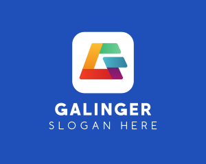 Mobile App - Colorful Mobile App Letter A logo design