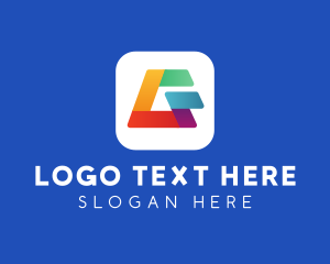 Mobile App - Colorful Mobile App Letter A logo design