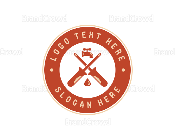 Screwdriver Faucet Plumbing Logo