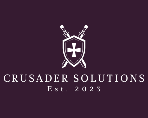 Crusader - Armor Insignia Shield logo design