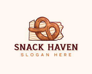 Pennsylvania Pretzel Snacks logo design