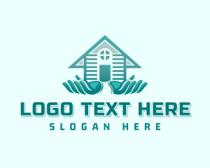 Rescue Shelter - Hand Charity Shelter logo design