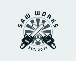 Chainsaw - Chainsaw Industrial Cutter logo design